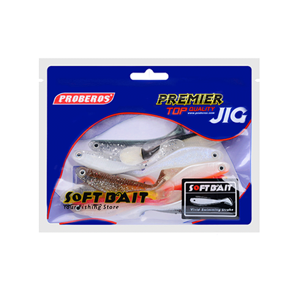 10x 软塑料小鱼 9 厘米 软饵 桨尾 鲱鱼幼虫 T 尾