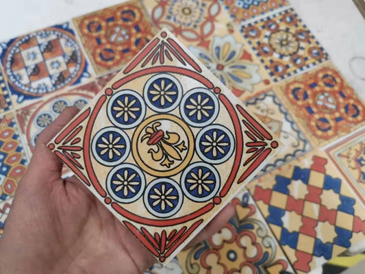 100 件/盒复古瓷砖浴室厨房家居装饰墙面艺术瓷砖