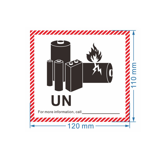 Lithium Battery Sticker UN Shipping Labels sticker 12*11cm
