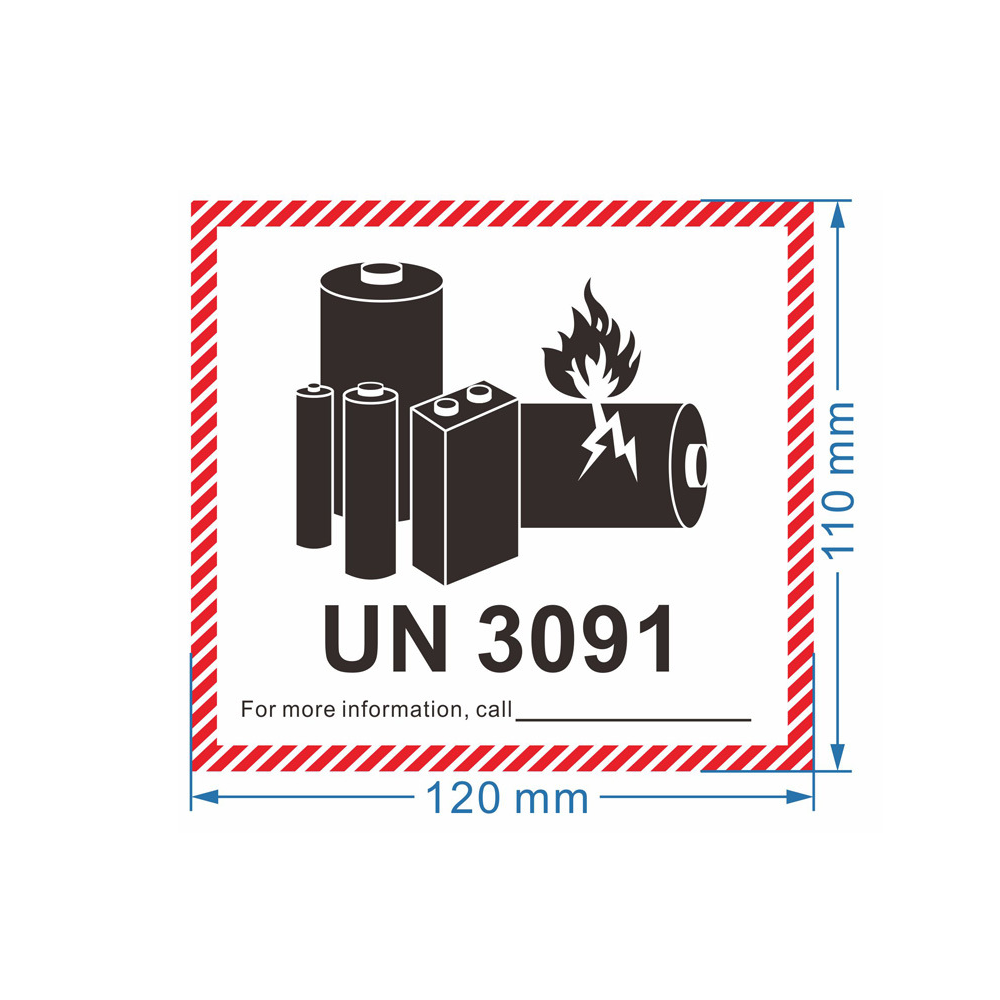 Lithium Battery Sticker UN Shipping Labels sticker 12*11cm