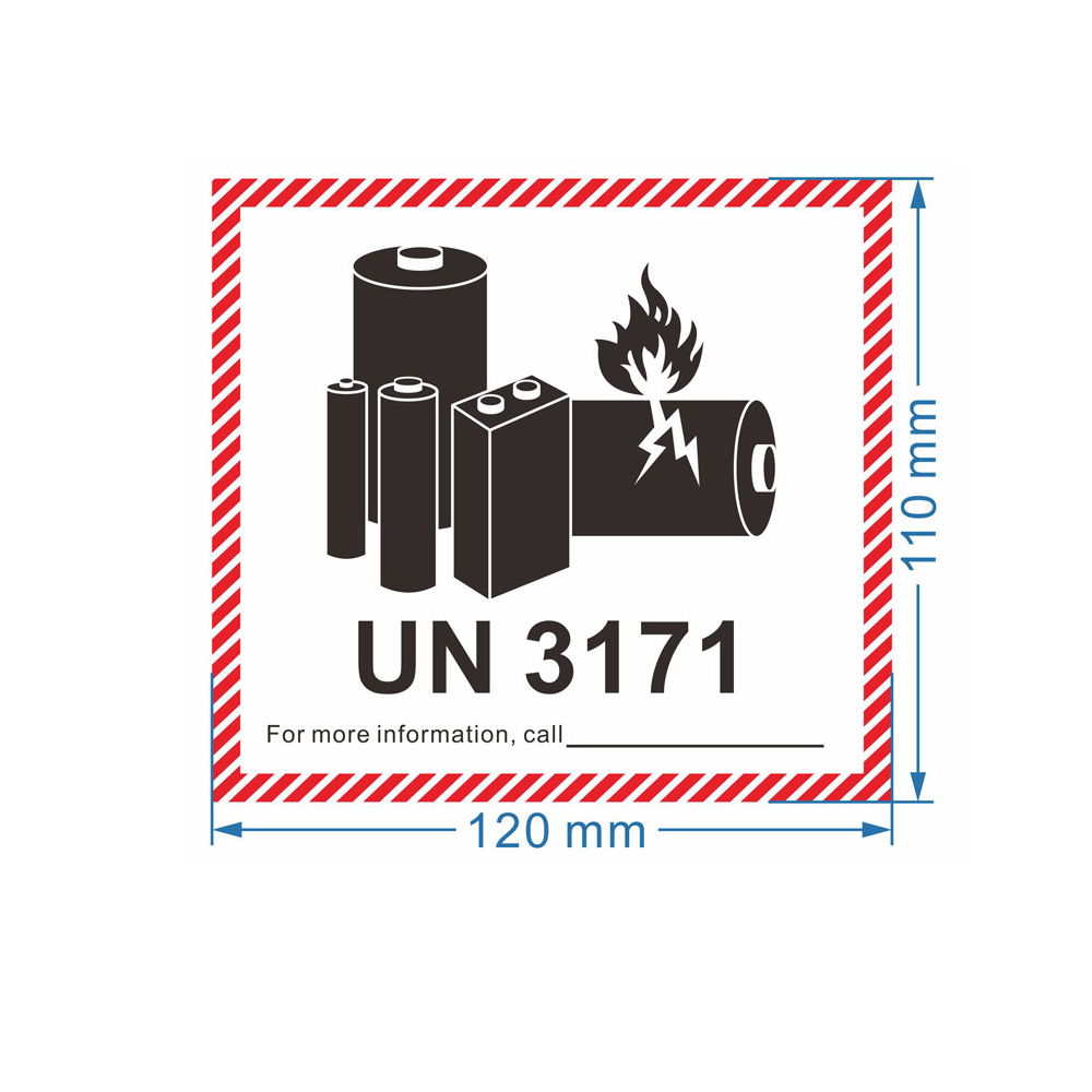 Lithium Battery Sticker UN Shipping Labels sticker 12*11cm