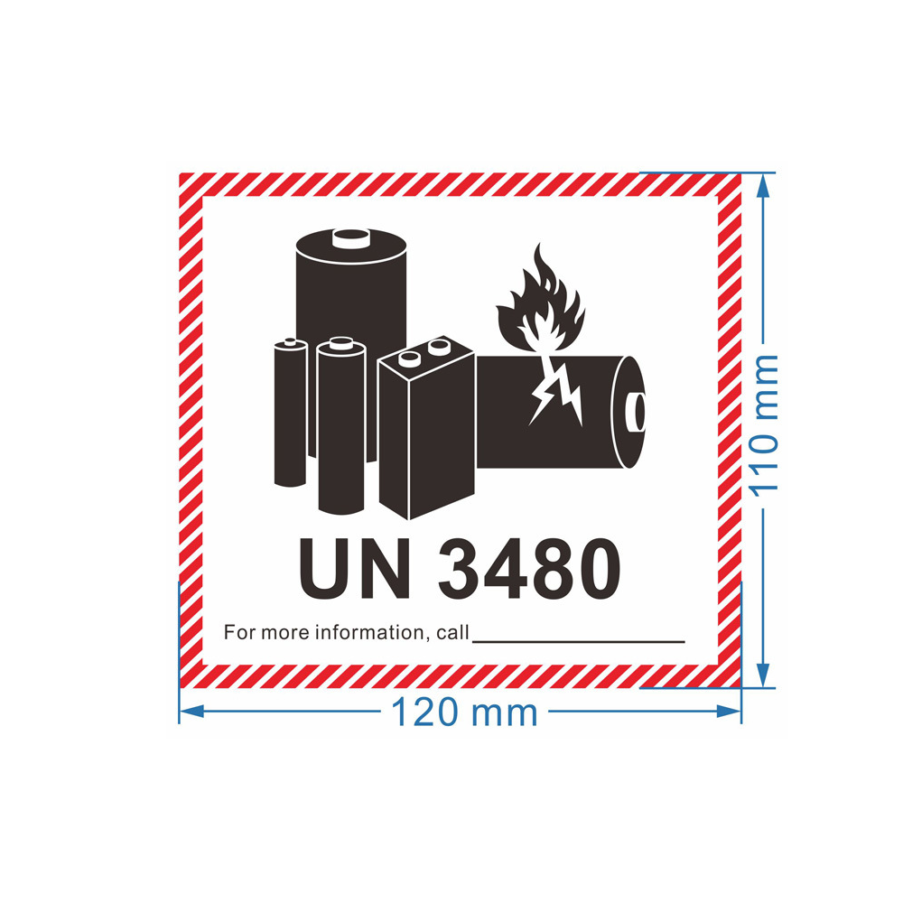 Lithium Battery Sticker UN Shipping Labels sticker 12*11cm