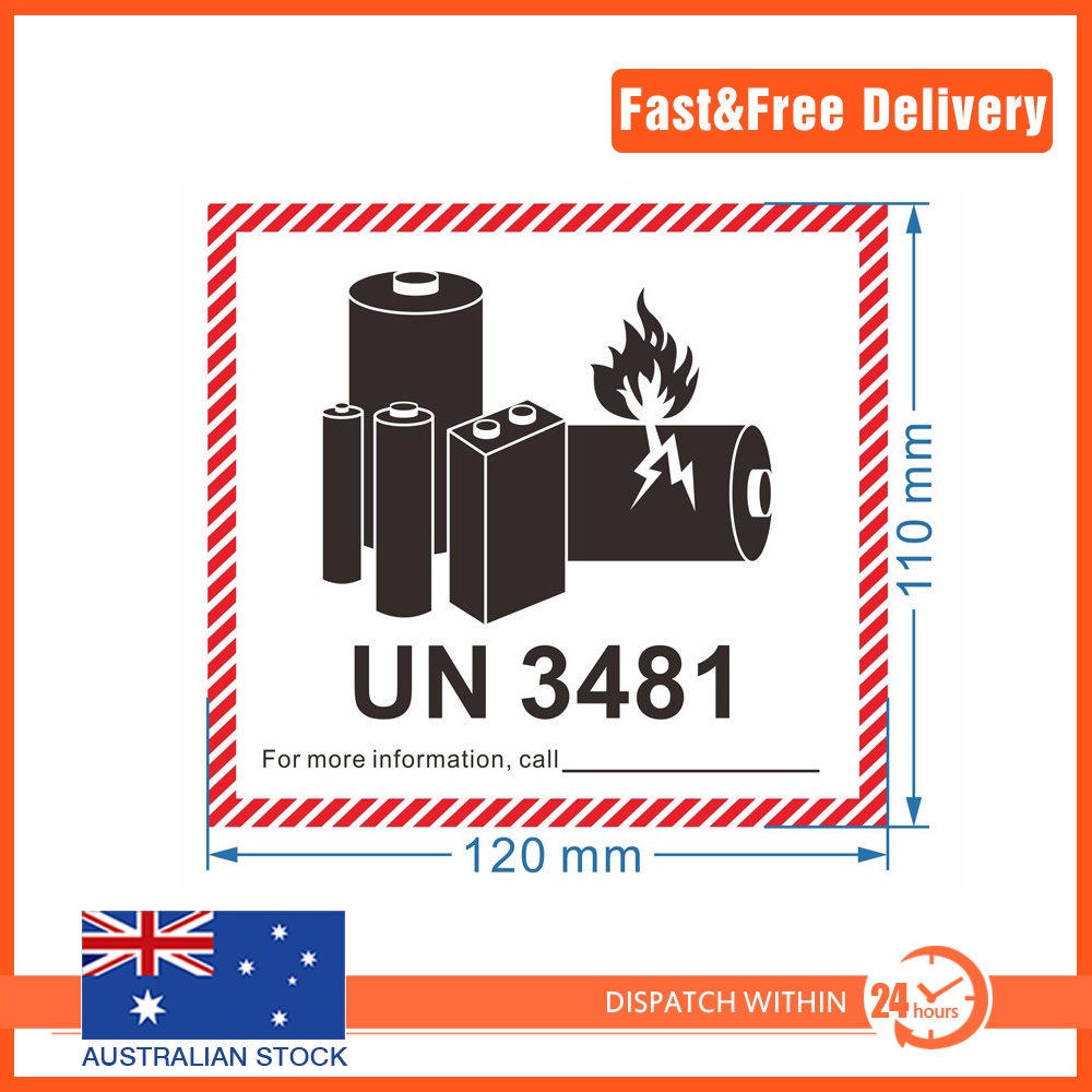 Lithium Battery Sticker UN Shipping Labels sticker 12*11cm