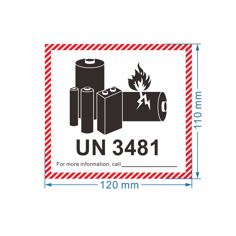 Lithium Battery Sticker UN Shipping Labels sticker 12*11cm