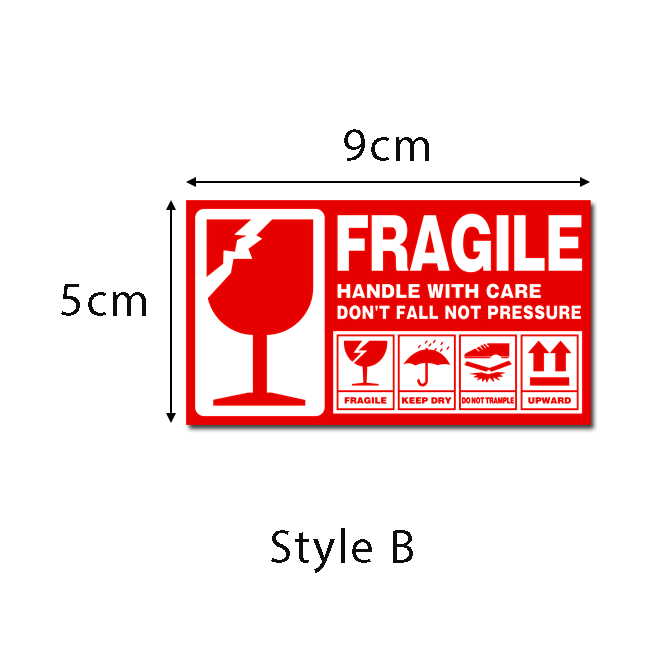120X Fragile Sticker 90*50mm Handle Care Warning Label Stickers 5 Styles | Automotive - Image 8
