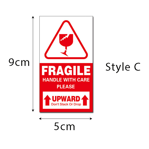 120X Fragile Sticker 90*50mm Handle Care Warning Label Stickers 5 Styles | Automotive - Image 9