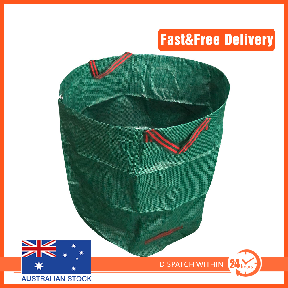 272L Large Garden Waste Bag Lawn Garden Leaf Grass Reusable Duty Rubbish Bag