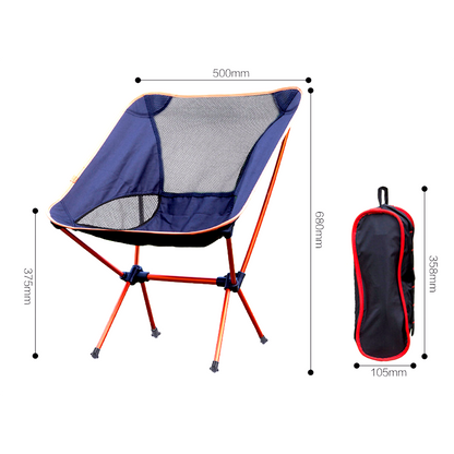 Orange Lightweight Folding Camping Chair Portable Outdoor Fishing Seat Ultra-...