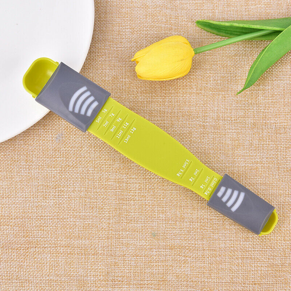 Measuring Spoon Adjustable Scale Kitchen Double Sided Powder Metering Spoon