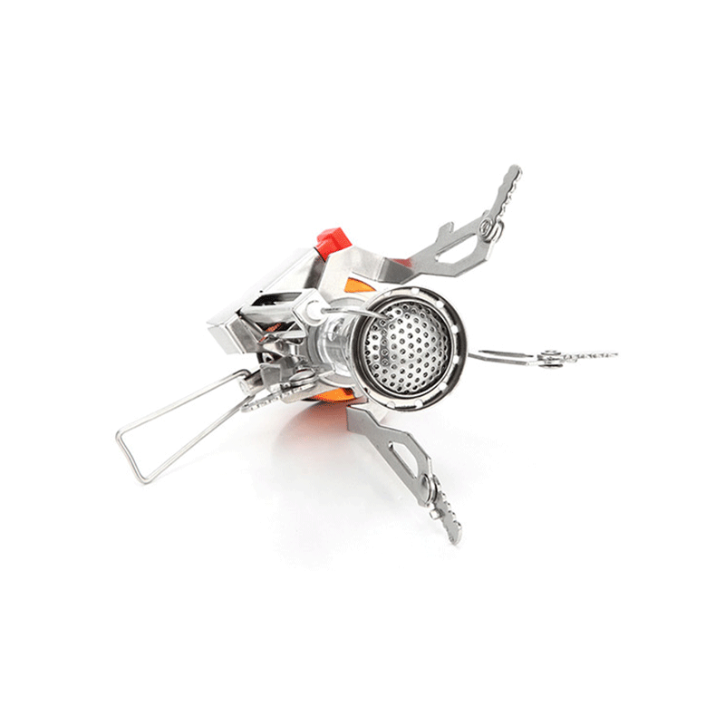 Outdoor Picnic Gas Burner Portable Backpacking Camping Hiking Mini Stove Silver