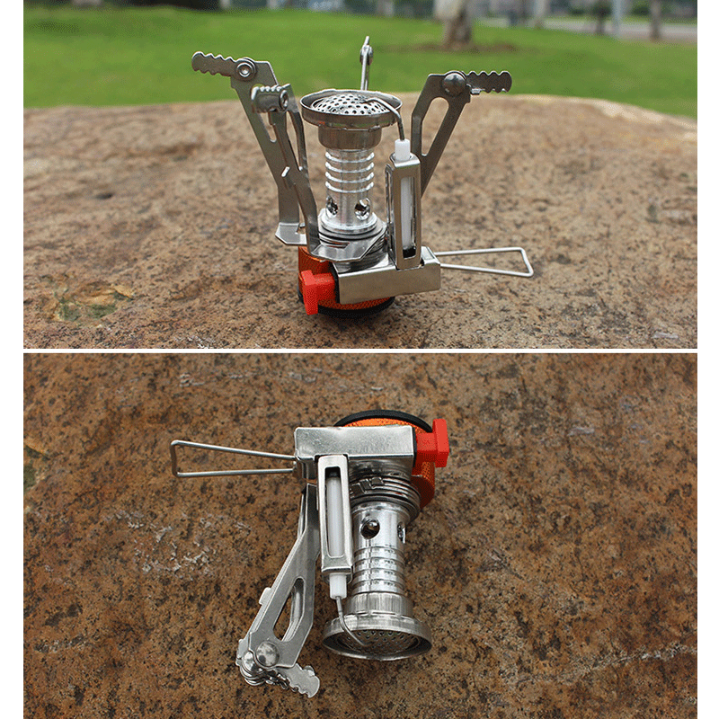 Portable Outdoor Picnic Gas Burner Foldable Camping Split Mini Steel Stove