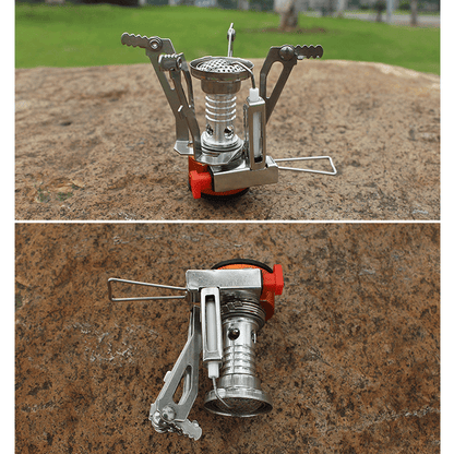 Portable Outdoor Picnic Gas Burner Foldable Camping Split Mini Steel Stove