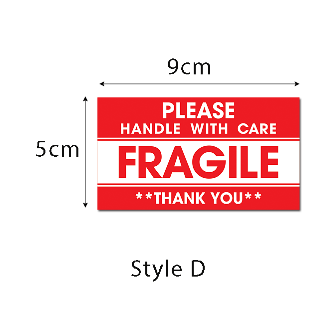 120X Fragile Sticker 90*50mm Handle Care Warning Label Stickers