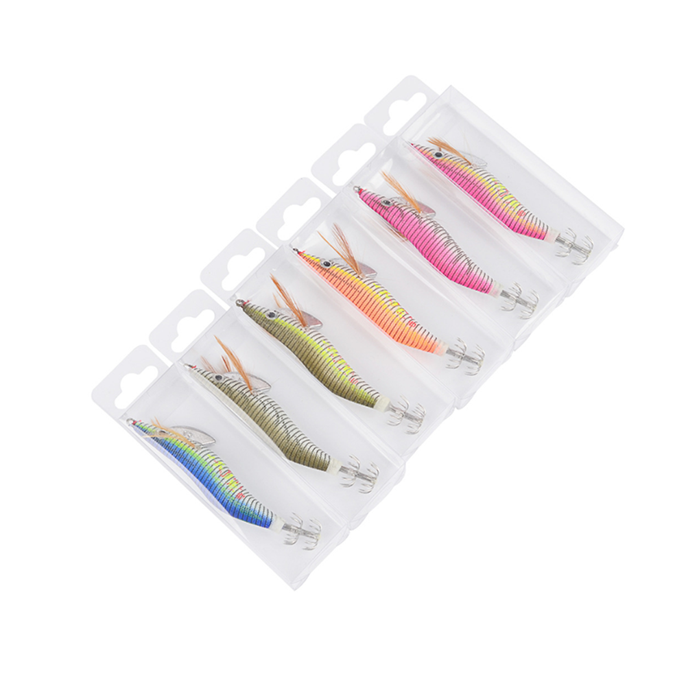 6 SQUID JIGS LURE 2.5 EGI GLOW TAIL Tackle Calamari Squid Jig Fishing Lures