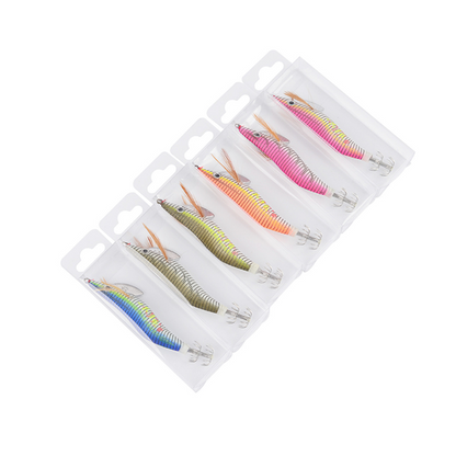 6 SQUID JIGS LURE 2.5 EGI GLOW TAIL Tackle Calamari Squid Jig Fishing Lures