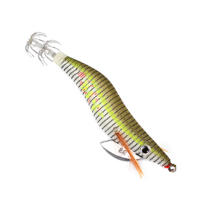 Luminous Wooden Squid Lure 2.0-3.0 Glow Fishing Bait for Squid & Cuttlefish