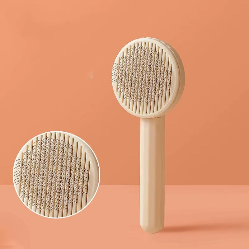 Self Cleaning Pet Grooming Brush for Dogs & Cats with Massage Pins