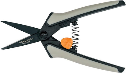 Fiskars Micro-Tip Pruning Shears: 6” Sharp Scissors, Non-Stick, Precision-Ground
