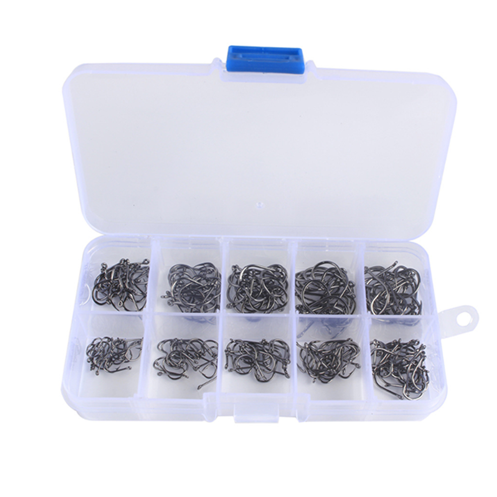 500Pcs/set Assorted Fishing Sharpened Hooks Lure Tackle Perforated 3#~12#