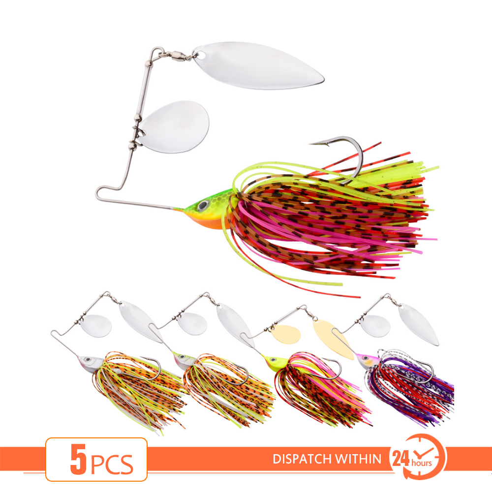 5x Metal Spinning Fishing Lures buzzbait Spinner Tackle Bait Casting DW374 | Fishing - Image 12