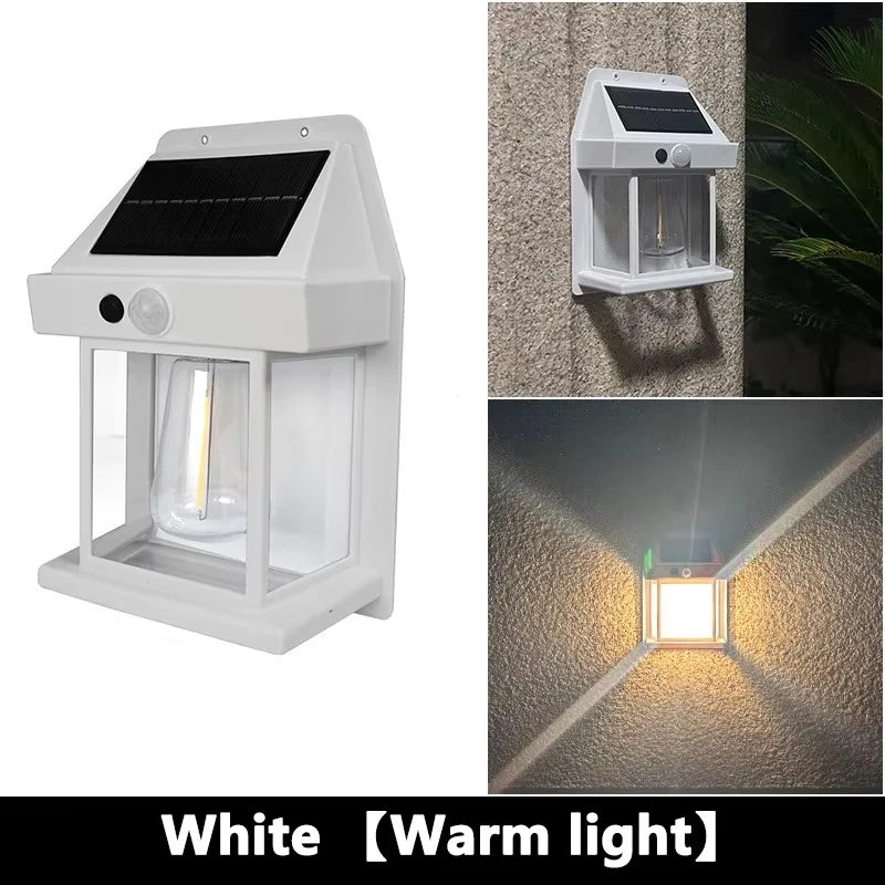 Solar Wall Light – 3 Modes Motion Sensor, Vintage Outdoor Light IP65