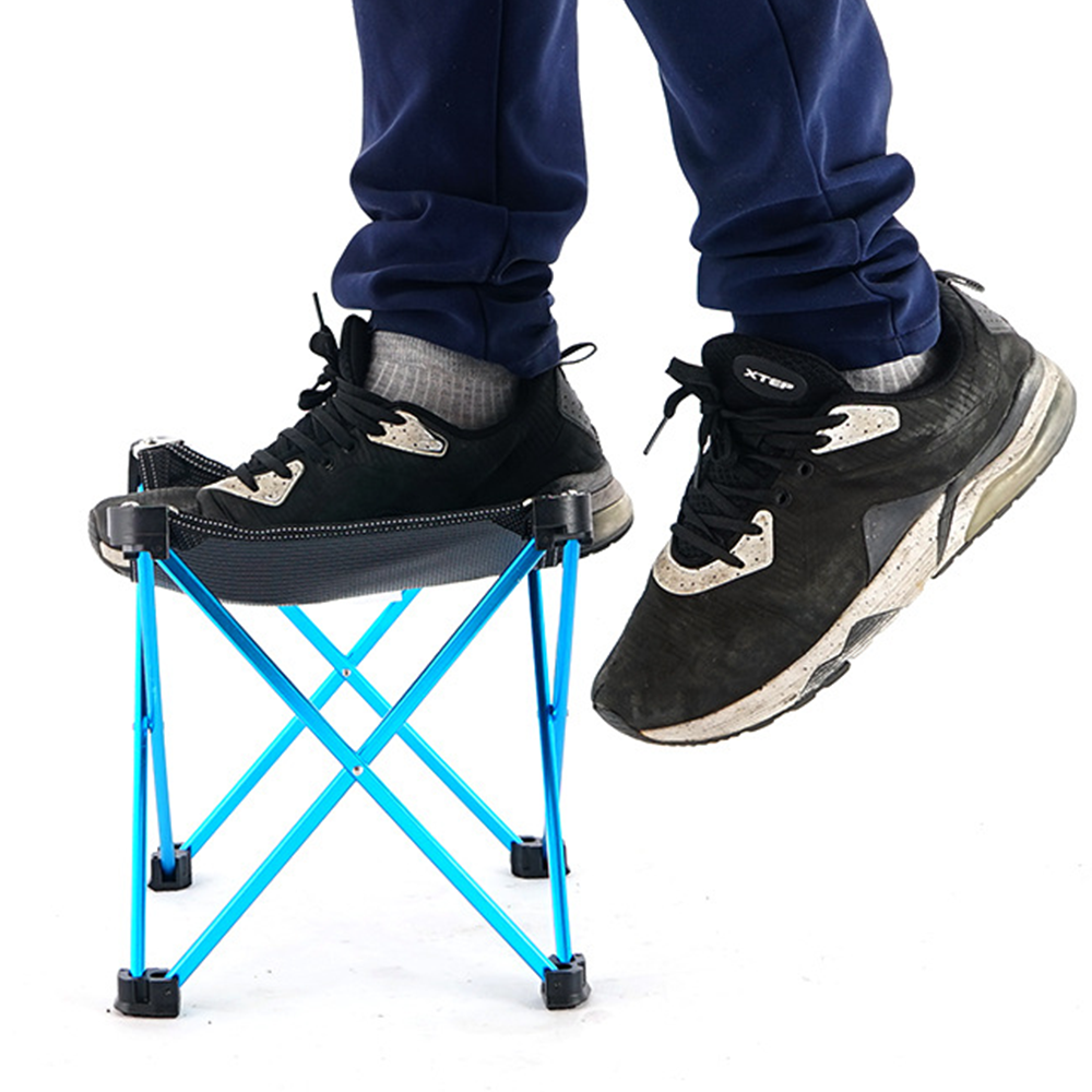 Portable Folding Camping Stool 80kg Capacity Lightweight Aluminium Frame