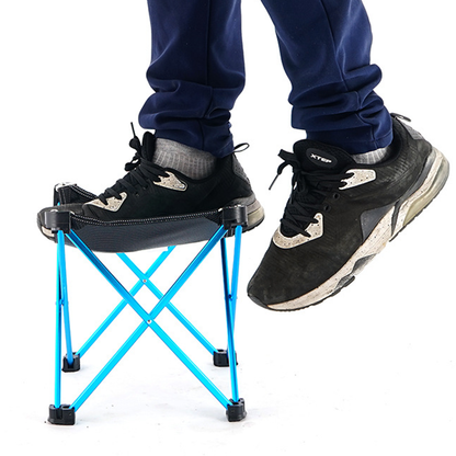 Portable Folding Camping Stool 80kg Capacity Lightweight Aluminium Frame