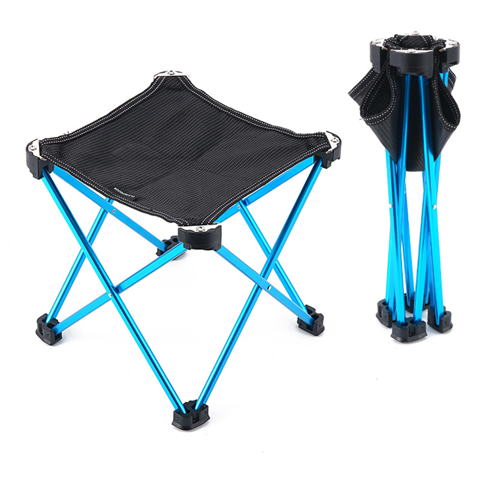 Portable Folding Camping Stool 80kg Capacity Lightweight Aluminium Frame