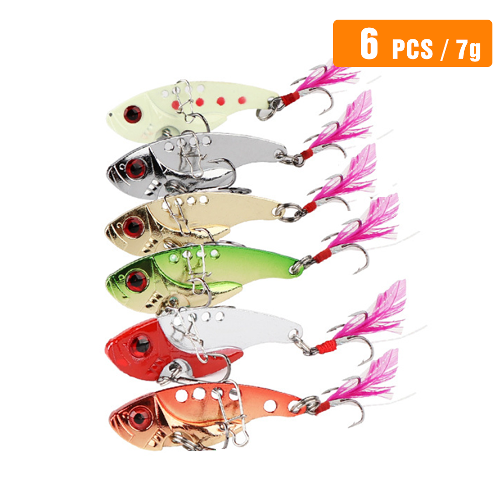 Metal VIB Fishing Lure 3g 7g 11g Treble Hook Bass Bream Cicada Vibration