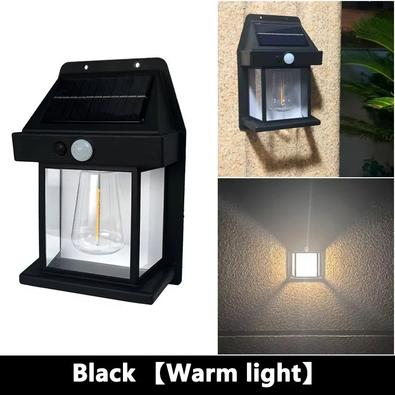 Solar Wall Light – 3 Modes Motion Sensor, Vintage Outdoor Light IP65
