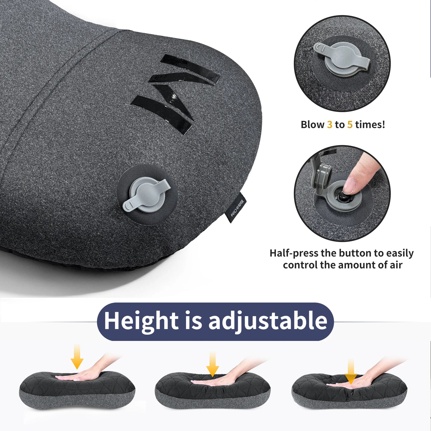 Ultralight Inflatable Camping Pillow 10cm Waterproof Air Pillow for Hiking & Outdoor Sleeping
