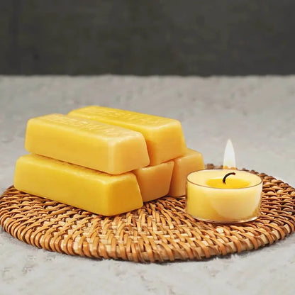 Pure Beeswax Block for DIY Food Wraps & Candle Making | 1-3 Pack Natural Wax