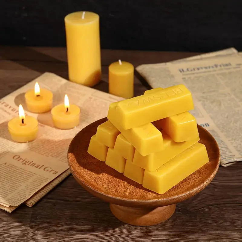 Pure Beeswax Block for DIY Food Wraps & Candle Making | 1-3 Pack Natural Wax