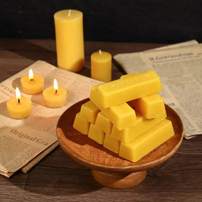 Pure Beeswax Block for DIY Food Wraps & Candle Making | 1-3 Pack Natural Wax