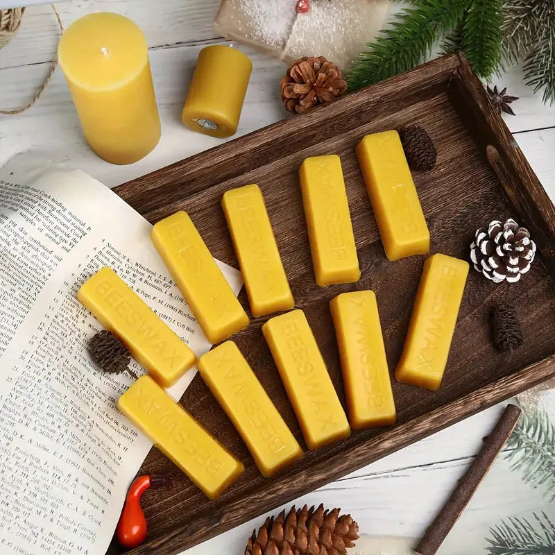 Pure Beeswax Block for DIY Food Wraps & Candle Making | 1-3 Pack Natural Wax