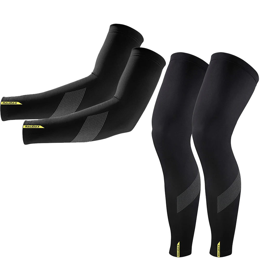 Cycling Leg & Arm Warmers UV Protection Breathable Thin Sleeve Set