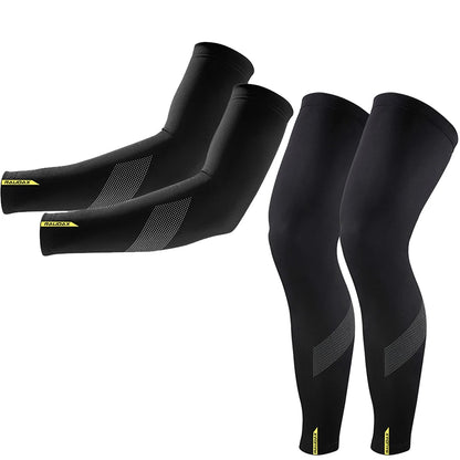 Cycling Leg & Arm Warmers UV Protection Breathable Thin Sleeve Set