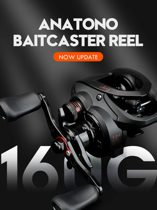 Baitcasting Reel 160g Ultralight 7.2:1 Gear Ratio Saltwater Fishing
