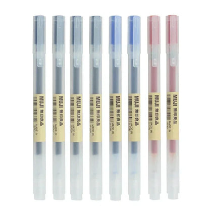Gel Pen Set 6/8 Pack Black Red Blue 0.38mm 0.5mm Fine Tip Stationery