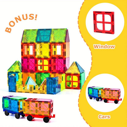 Magnetic Building Blocks Set Creative Architect Toy Kids Gift 3+