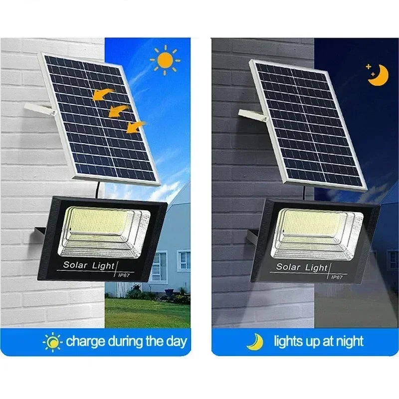 Solar Flood Light 30W Outdoor Waterproof IP67 Remote Control Adjustable