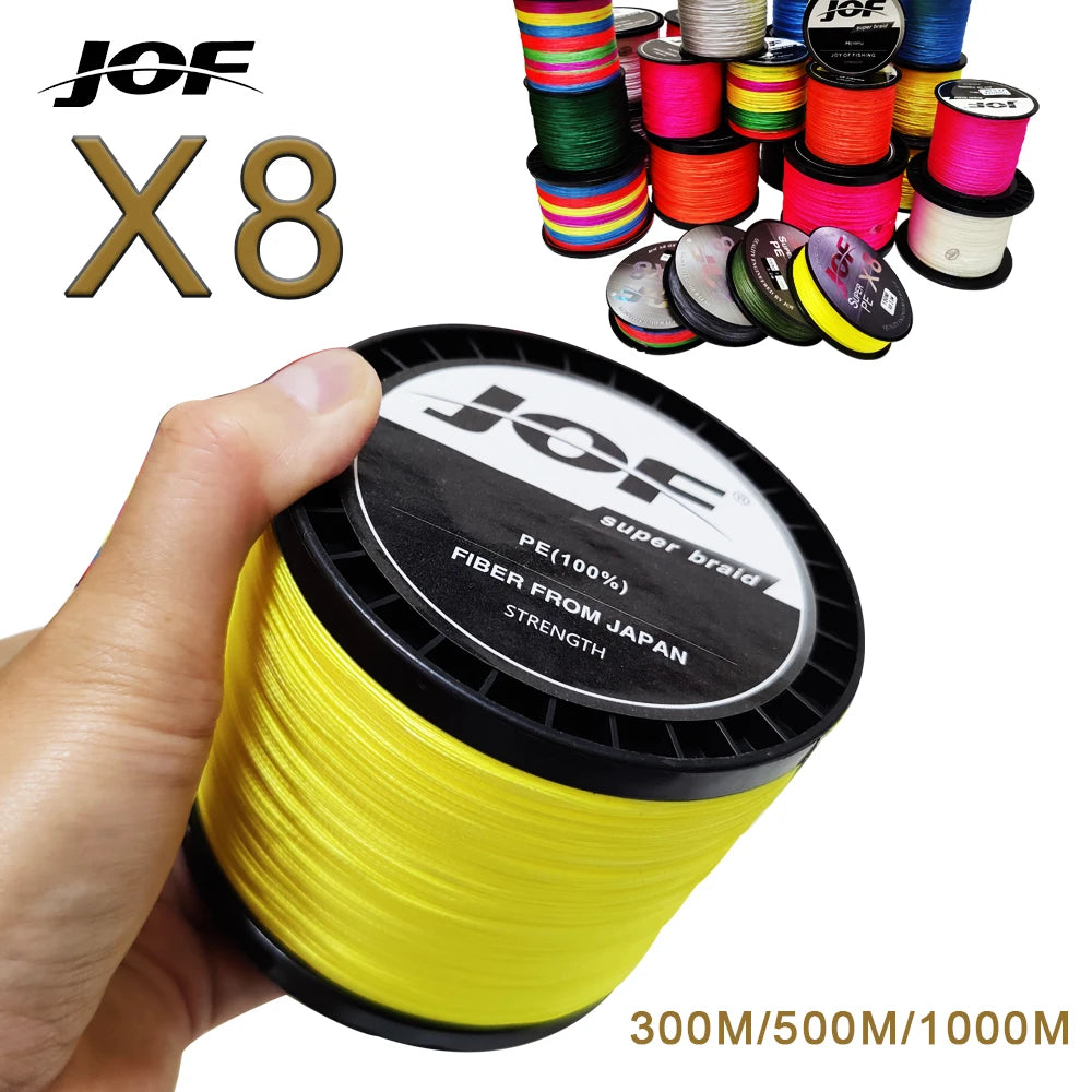 8 Strand Braided Fishing Line PE 300M-1000M Abrasion Resistant Freshwater