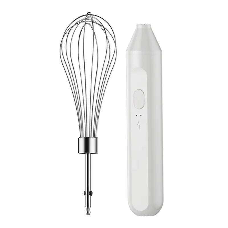Electric Milk Frother Handheld USB Rechargeable Stainless Steel Whisk
