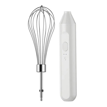 Electric Milk Frother Handheld USB Rechargeable Stainless Steel Whisk