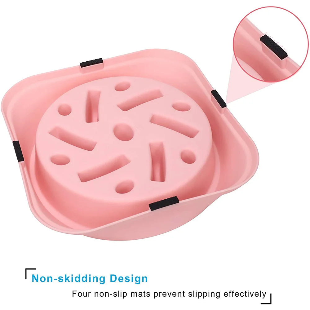 Slow Feeder Dog Bowl Non-Slip Puzzle Design for Small to Medium Dogs