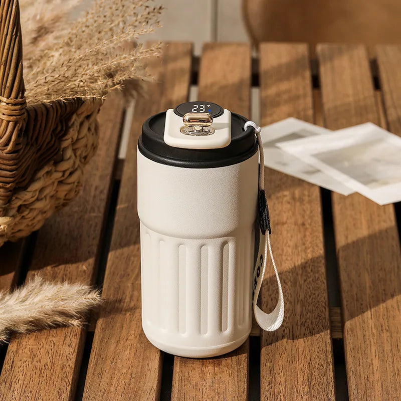 450ml Stainless Steel Insulated Bottle LED Temperature Display Travel Mug