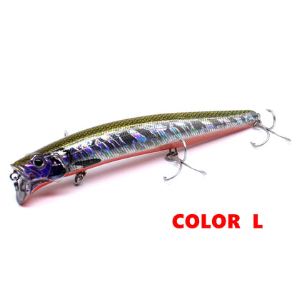 Floating Jerkbait Fishing Lure 13cm Minnow Popper with Magnet for Bass