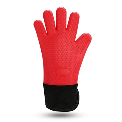 Silicone Oven Gloves Heat Resistant BBQ Mitts Non-Slip Kitchen Cooking