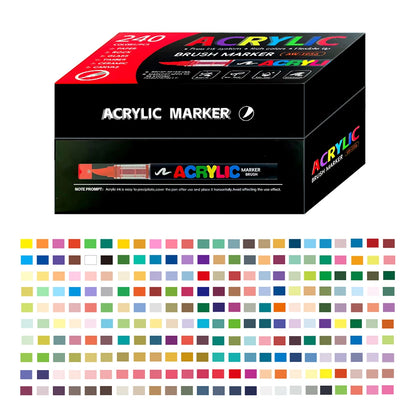 Acrylic Paint Pens 12-366 Colours Felt Brush Tip Markers Wood Rock Canvas