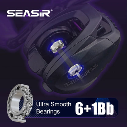 BFS Baitcasting Fishing Reel 133g Ultralight 7.6:1 Gear Ratio 6+1BB 4kg Drag